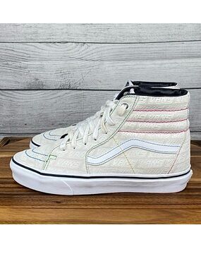 Vans SK8 Hi Emboss Ivory White High Top Sneaker Women’s Shoe Size 8.5
